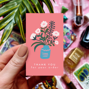BLUME VASE QR Code Bestellung Vielen Dank Visitenkarte