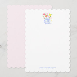 Blume Vase Skalierte Personalisierte Note Card Mitteilungskarte