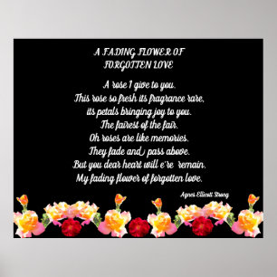 BLUME VERGESSEN LIEBE POSTER