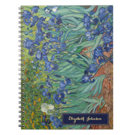 Blume Vincent Van Gogh Vintag Art Gold Monogram Notizblock