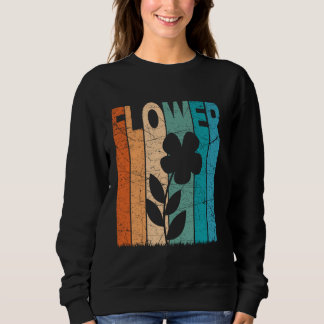 Blume Vintag Botanische Blume Lover Retro Flori Sweatshirt