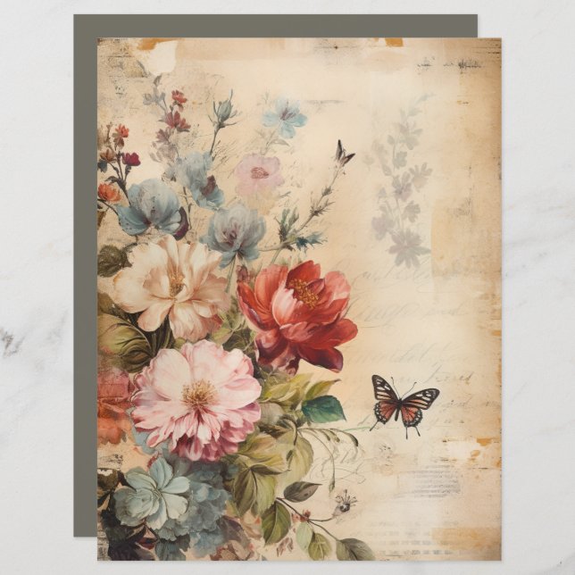 Blume Vintag Collage 2b (Vorne/Hinten)