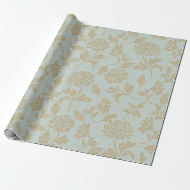 Blume Vintag Geschenkpapier (Ungerollt)
