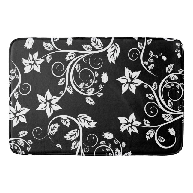 Blume Vintag Girly Niedlich Badematte (Vorderseite)