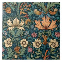 Blume, Vintag, Jugendstil, William Morris-Stil, Fliese