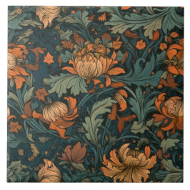 Blume, Vintag, Jugendstil, William Morris-Stil, Fliese