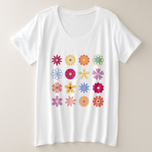 Blume, Vintage Blume, Blumengarten Große Größe T-Shirt