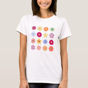 Blume, Vintage Blume, Garten, Flora, T- T-Shirt