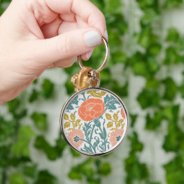 Blume, Vintage Kunst Schlüsselanhänger