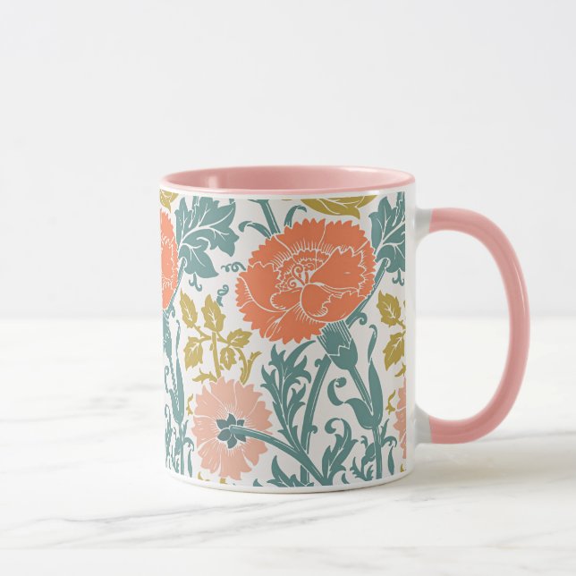 Blume, Vintage Kunst Tasse (Rechts)