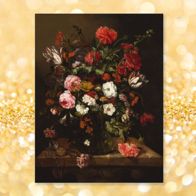 Blume Vintage Ölgemälde der bildenden Künste Perso Postkarte (Flowers Vintage Fine Art Oil Painting Personalized Postcard)