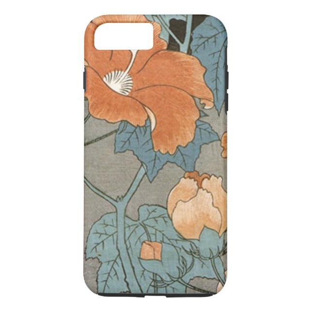 Blume Vintager Hibisken Case-Mate iPhone Hülle (Rückseite)