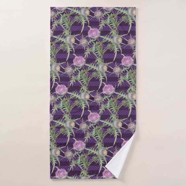 Blume violett badehandtuch (Badehandtuch)