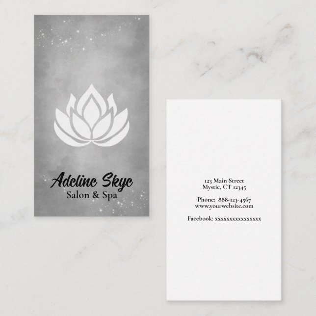 Blume Visitenkarte (Vorne/Hinten)