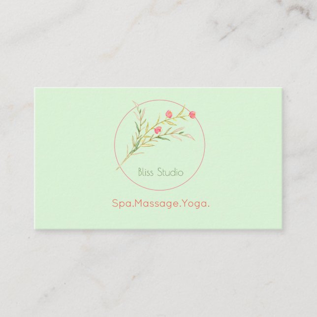 Blume Visitenkarte (Vorderseite)