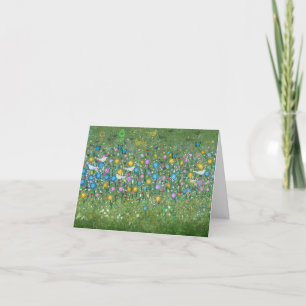 Blume Vögel und Schmetterlinge Dankeskarte