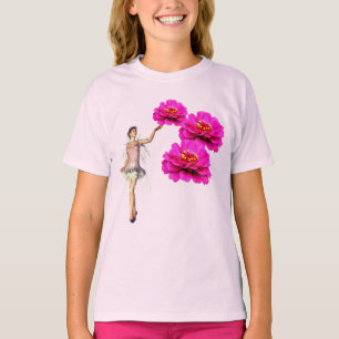 Blume von Fairy und Rosa Zinnia T-Shirt