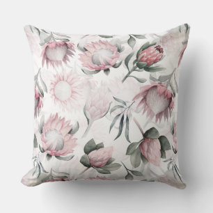 Blume von Hand gezogener Wasserfarbe Kissen