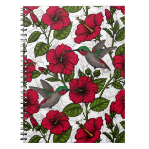 Blume von Hibisken und Kolibri Notizblock