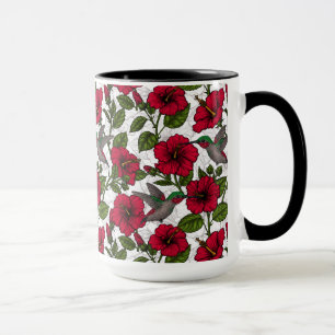 Blume von Hibisken und Kolibri Tasse