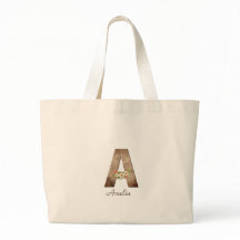 Blume von Holzbriefen Mono-Ruhestand Tote Bag