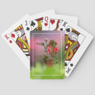 Blume von Humingvogel und Kardinal Spielkarten
