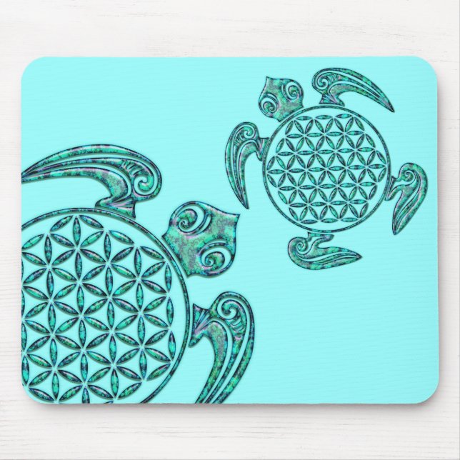 Blume von Leben-/Blume-DES Lebens Mousepad (Vorne)