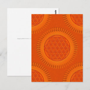 Blume von Leben - Sonne - nahtloses Muster 1 Postkarte