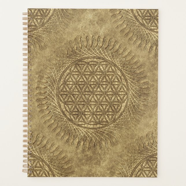 Blume von Leben - Sonne - nahtloses Muster 4 Planer (Vorderseite)