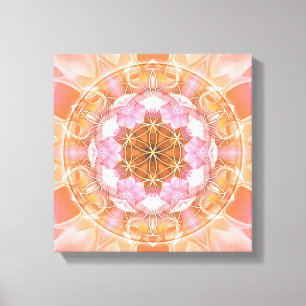Blume von LebenMandala 18 wickelte Leinwand-Druck Leinwanddruck