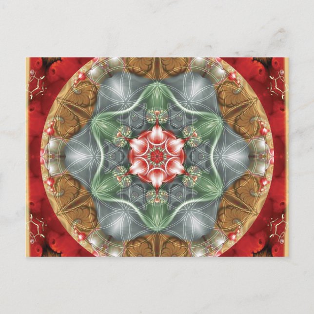 Blume von Life Mandala 2 Karten (Vorderseite)