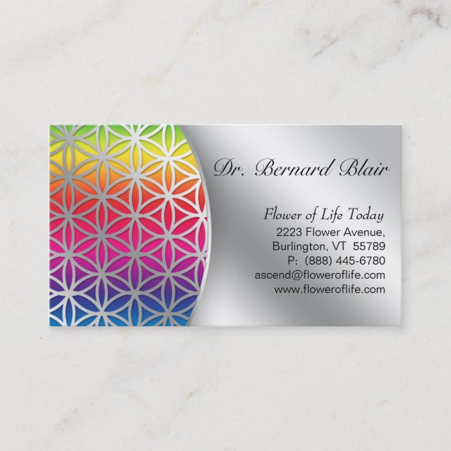 Blume von Life Nature Business Card Silver Visitenkarte (Vorderseite)
