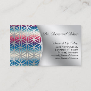 Blume von Life Nature Business Card Silver Visitenkarte