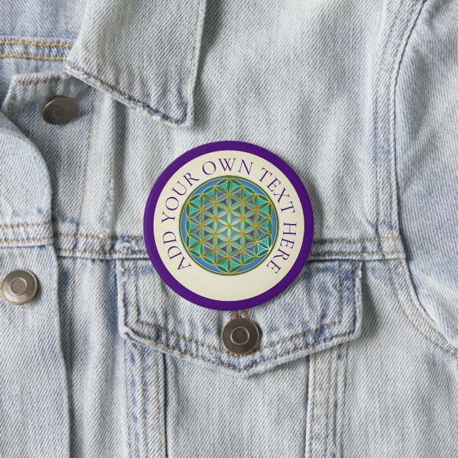 BLUME von LIFE - Sacred Geometrie Design 1 Button (Beispiel)