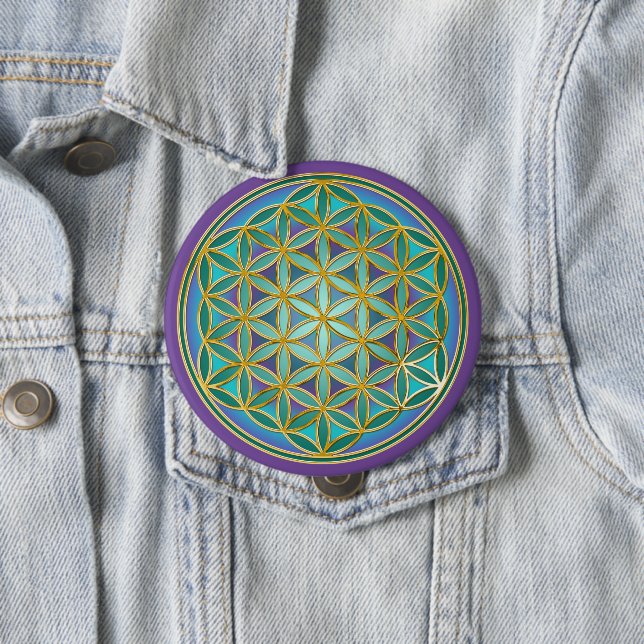 BLUME von LIFE - Sacred Geometrie Design 1 Button (Beispiel)