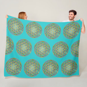 BLUME von LIFE - Sacred Geometrie Design 1 Fleecedecke