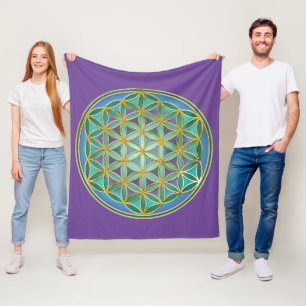 BLUME von LIFE - Sacred Geometrie Design 1 Fleecedecke