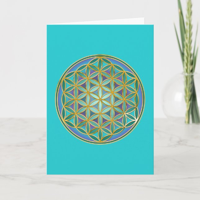 BLUME von LIFE - Sacred Geometrie Design 1 Karte (Vorderseite)