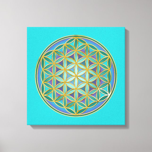 BLUME von LIFE - Sacred Geometrie Design 1 Leinwanddruck (Vorderseite)