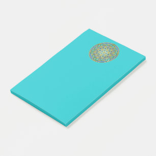 BLUME von LIFE - Sacred Geometrie Design 1 Post-it Klebezettel