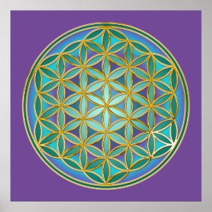 BLUME von LIFE - Sacred Geometrie Design 1 Poster