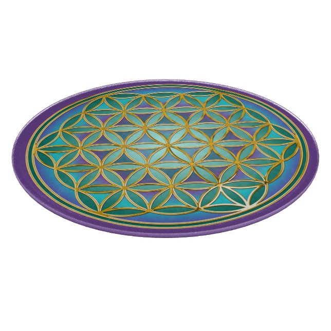 BLUME von LIFE - Sacred Geometrie Design 1 Schneidebrett (Ecke)
