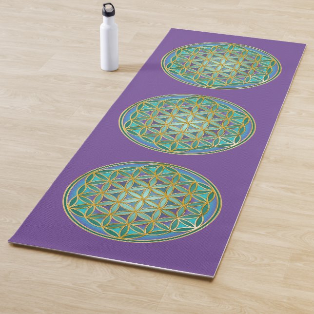 BLUME von LIFE - Sacred Geometrie Design 1 Yogamatte (Beispiel)