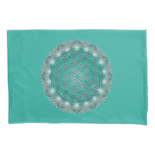 BLUME von LIFE - Sacred Geometrie Light 2 Kissenbezug