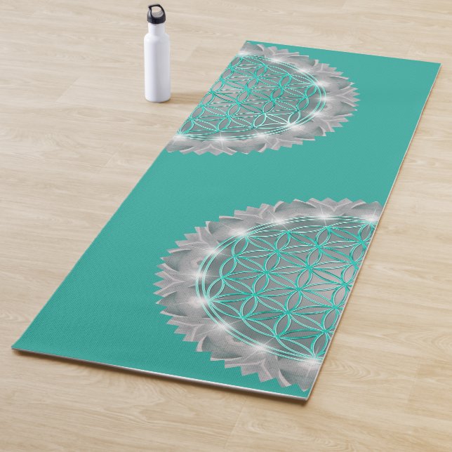 BLUME von LIFE - Sacred Geometrie Light 2 Yogamatte (Beispiel)