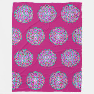 BLUME von LIFE - Symbol der Heiligen Geometrie Art Fleecedecke