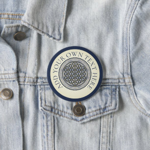 BLUME von LIFE - Symbol "Sacred Geometrie" Art. 1 Button