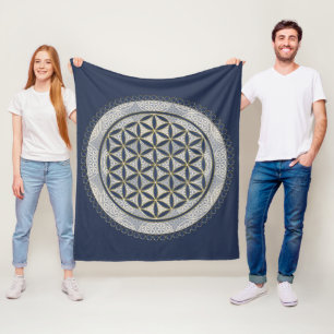 BLUME von LIFE - Symbol "Sacred Geometrie" Art. 1 Fleecedecke