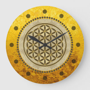 BLUME von LIFE - Symbol "Sacred Geometrie" Art. 2 Große Wanduhr