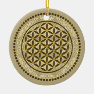 BLUME von LIFE - Symbol "Sacred Geometrie" Art. 2 Keramik Ornament